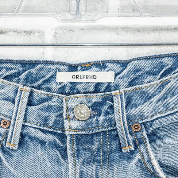 GRLFRND $215 Karolina High Rise Straight Crop Jeans A little more love Size 26 - Picture 6 of 12